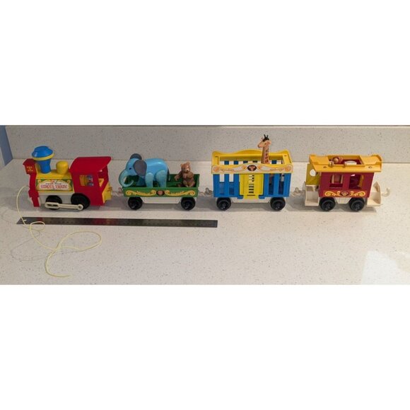 Vintage Fisher Price Little People Play Family Circus Train #991 9 Pieces - Picture 8 of 12